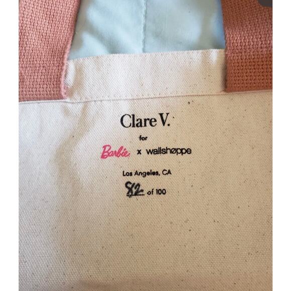 BARBIE X CLARE V Tote LIMITED EDITION #82/100 - Picture 3 of 12